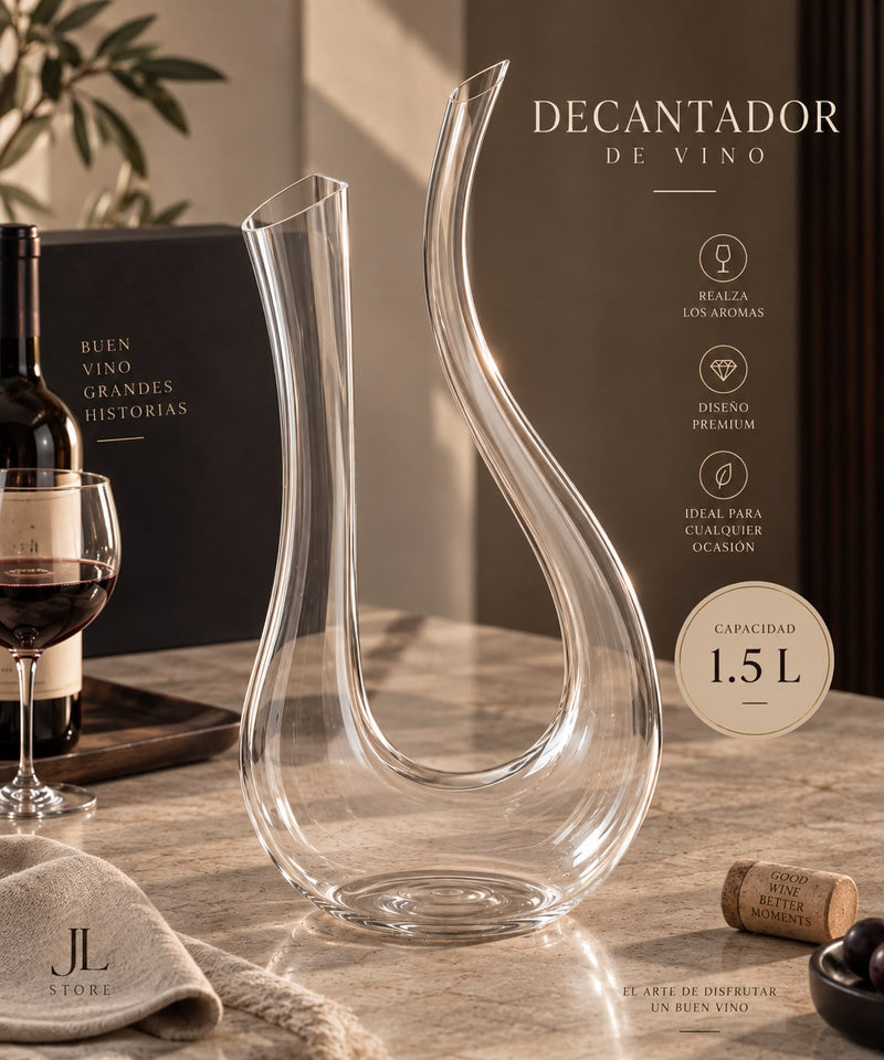 Decantador de Vidrio Premium para Vino